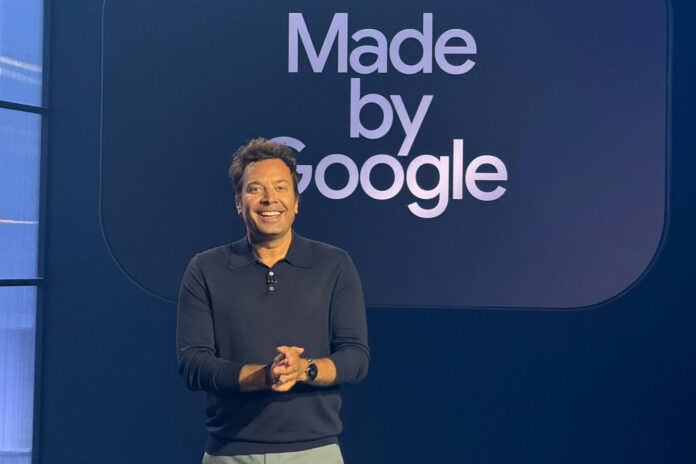 El comediante y presentador, Jimmy Fallon habla durante el evento 'Made by Google' en Nueva York ( Estados Unidos). Fotografía de archivo. EFE/ Sarah Yáñez Richards
