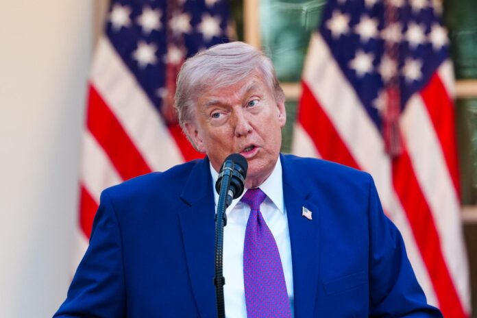 El presidente de Estados Unidos, Donald Trump. EFE/Aaron Schwartz
