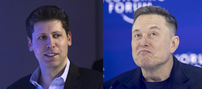Combo de fotografías de archivo que muestra al CEO de OpenAI Sam Altman (i) y al multimillonario estadounidense Elon Musk. EFE
