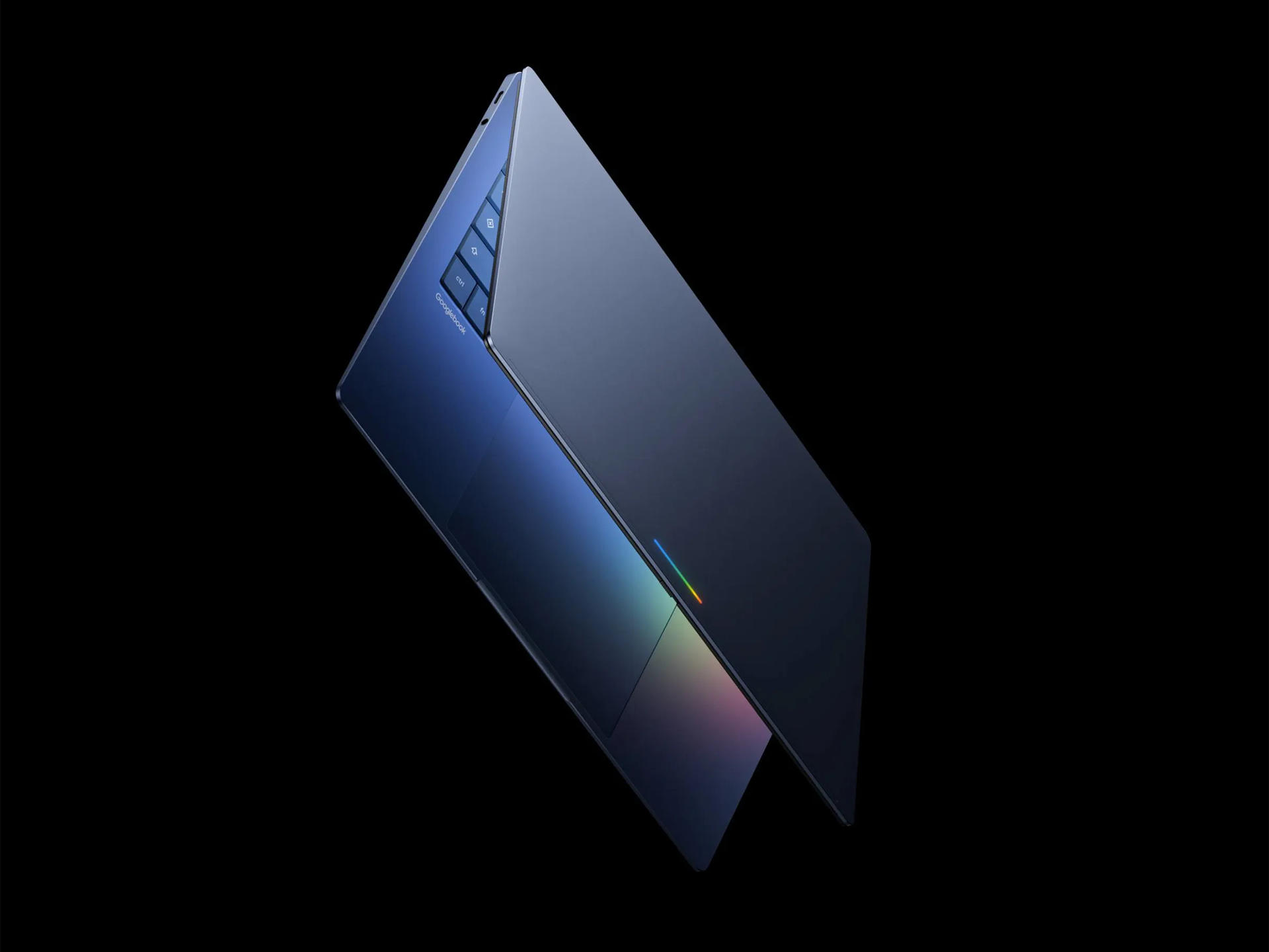 Fotografía cedida por Google que muestra el nuevo Googlebook que Google anunció este martes, una nueva categoría de ordenadores portátiles diseñados para la era de la inteligencia artificial (IA), pero no adelantó cómo serán, qué chips tendrán ni cuánto costarán, en Nueva York (EEUU). EFE/ Google
