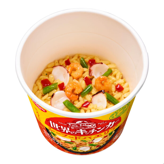 TOKIO, 13/05/2026.- Una paella de marisco exprés con sabor japonés: esa es la última apuesta de la compañía japonesa Nissin Foods, inventora del ramen instantáneo, que ha empezado a comercializar el famoso plato de origen español y el anuncio de que puede estar lista en cinco minutos. EFE/ NISSIN FOOD PRODUCTS /SOLO USO EDITORIAL/SOLO DISPONIBLE PARA ILUSTRAR LA NOTICIA QUE ACOMPAÑA (CRÉDITO OBLIGATORIO)
