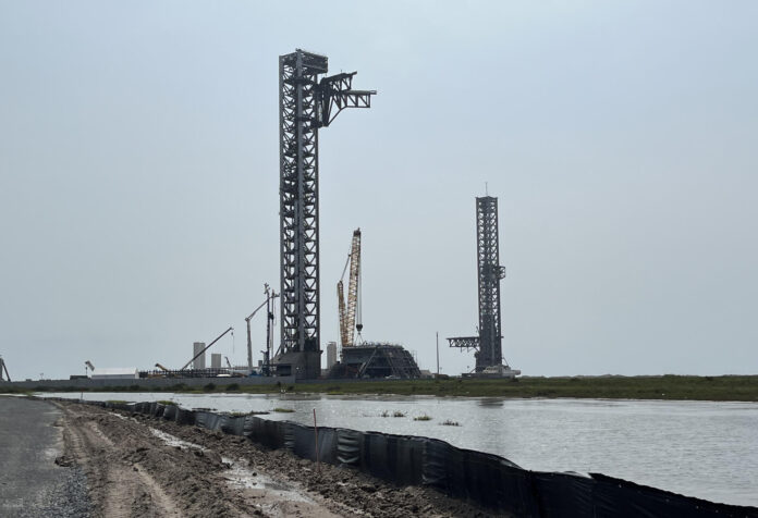 Fotografía de archivo de la plataforma de lanzamiento de cohetes de la empresa aeroespecial SpaceX. EFE/Alejandra Arredondo

