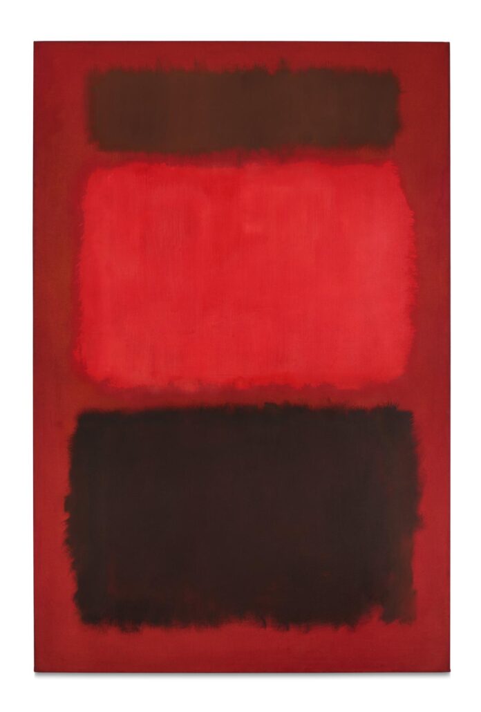 Fotografía cedida por Sotheby's que muestra la obra 'Brown and Blacks in Reds' (1957) de Mark Rothko del galerista Robert Mnuchin. EFE/ Sotheby's
