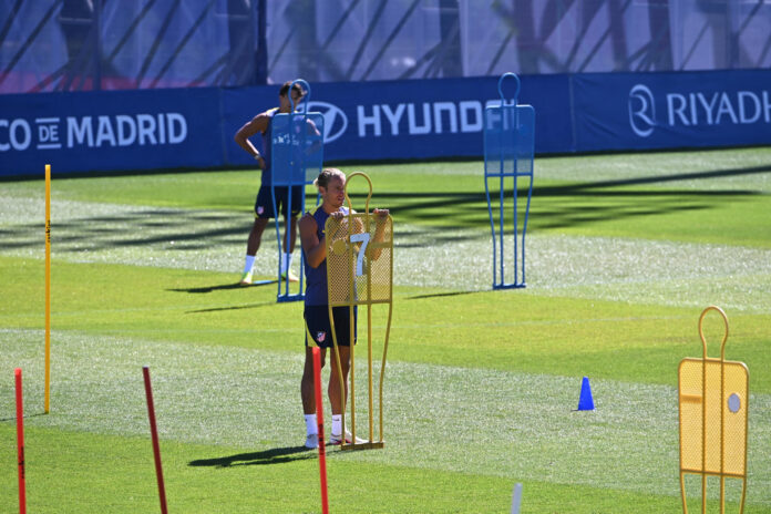 Marcos Llorente, durante el entrenamiento. EFE/ Fernando Villar
