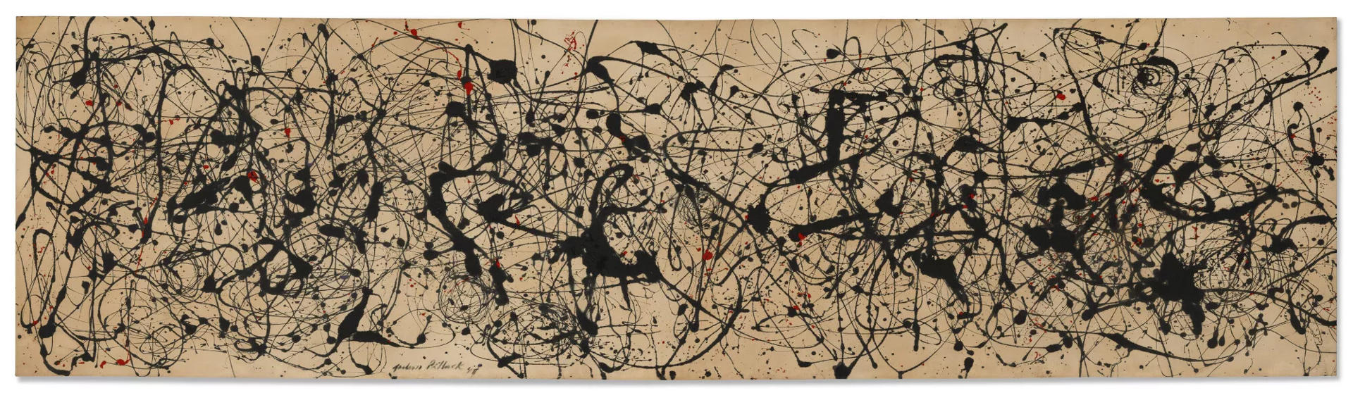 Fotografía difundida por el Centro de Prensa Christie's que muestra una obra del pintor estadounidense Jason Pollock de la colección privada de S.I. Newhouse. EFE/ Prensa Christie's /SOLO USO EDITORIAL/ NO VENTAS /SOLO DISPONIBLE PARA ILUSTRAR LA NOTICIA QUE ACOMPAÑA (CRÉDITO OBLIGATORIO)
