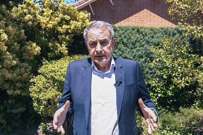 Captura del video enviado por el expresidente del Gobierno José Luis Rodríguez Zapatero, en el que ha asegurado este martes tras su imputación en la causa de Plus Ultra que 