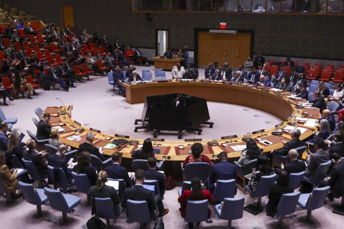 Fotografía de archivo de una sesión del Consejo de Seguridad de la ONU en Nueva York(EE.UU.). EFE/EPA/SARAH YENESEL
