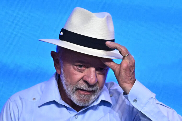 Fotografía de archivo, tomada el pasado 8 de mayo, en la que se captó al presidente de Brasil, Luiz Inácio Lula da Silva, durante un acto público, en Brasilia (Brasil). EFE/Andre Borges
