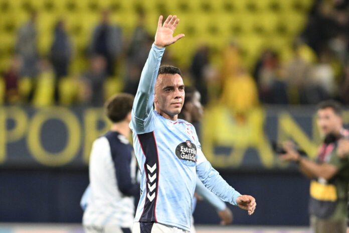Fotografía de Andreu Esteban, en la que puede verse en una imagen de archivo del pasado 26 de abril al delantero del Celta Iago Aspas. EFE
