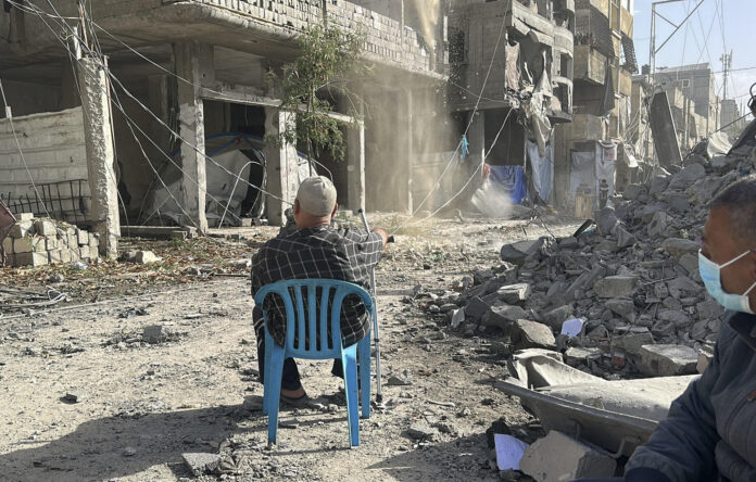 Fotografía de archivo de la destrucción en el centro de Gaza debido a un ataque israelí. EFE
