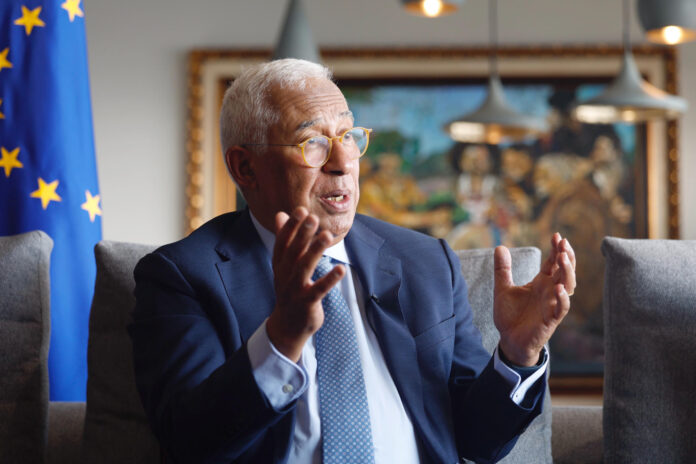 El presidente del Consejo Europeo, António Costa, habla en una entrevista con EFE este jueves, en Ciudad de México (México). EFE/Sáshenka Gutiérrez
