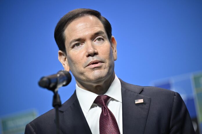 El secretario de Estado de EE. UU., Marco Rubio. EFE/EPA/JOHAN NILSSON/TT SWEDEN OUT
