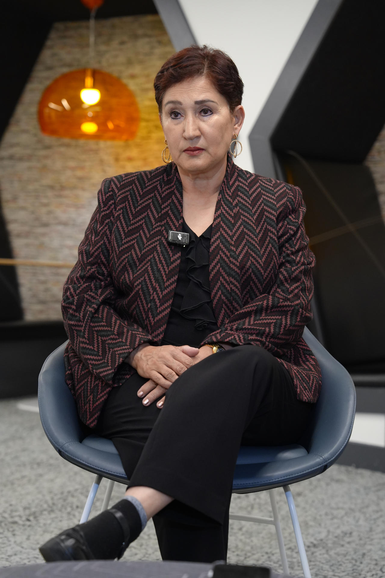 La exfiscal general de Guatemala Thelma Aldana habla en una entrevista con EFE este jueves, en Washington (Estados Unidos). EFE/ Octavio Guzmán
