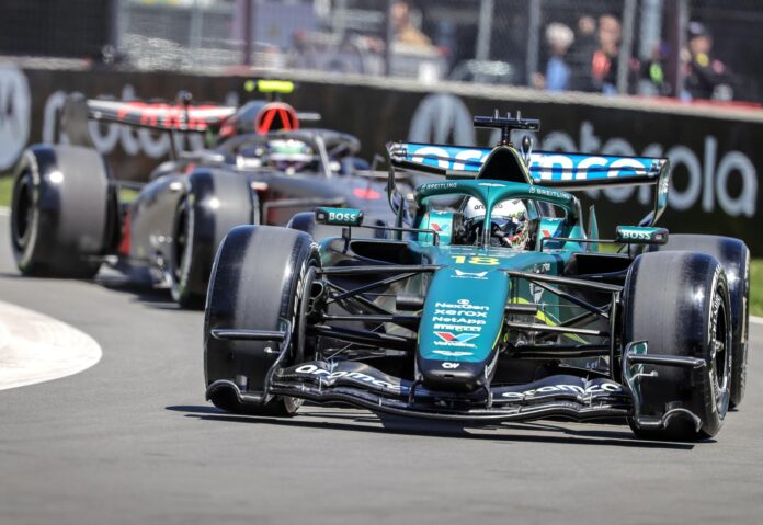 Lance Stroll, durante la sesión de este viernes. EFE/EPA/CRISTOBAL HERRERA-ULASHKEVICH
