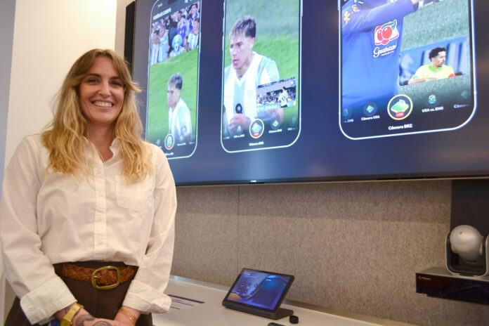 Fotografía del jueves 14 de mayo de 2026 que muestra la directora de Comunicación de Tecnología y Producto de Peacock, Sophie Sieck, posando durante una presentación de novedades en Miami (EE.UU.). EFE/ Antoni Belchi

