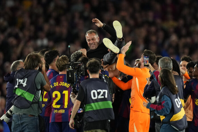 Hansi Flick, en una foto de archivo tras proclamarse campeón de LaLiga. EFE/Siu Wu.
