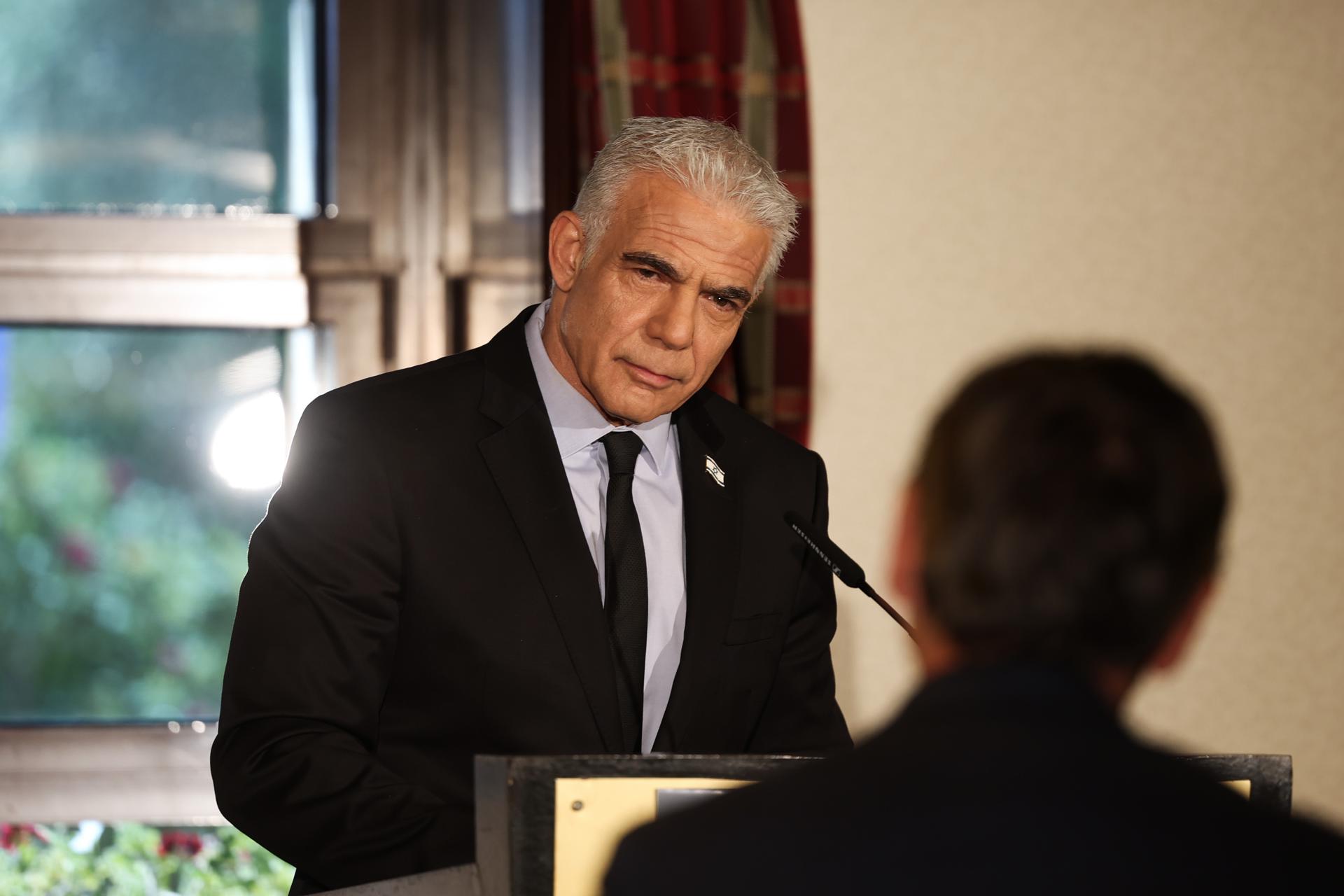 El líder de la oposición israelí Yair Lapid. EFE/EPA/ATEF SAFADI
