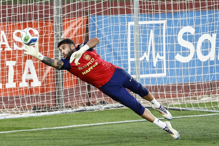 El guardameta de la selección española de fútbol David Raya. EFE/ Rodrigo Jiménez
