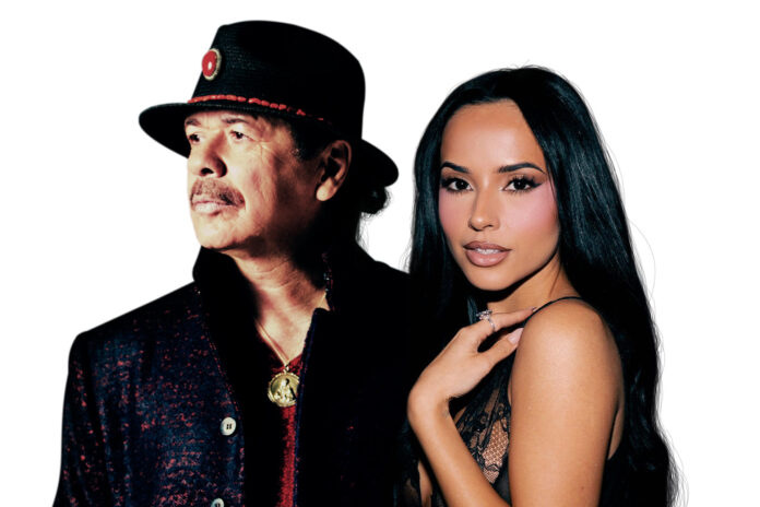 Fotografía cedida por Sony Music Latin donde aparece el guitarrista mexicano Carlos Santana y la cantante estadounidense de origen mexicano Becky G quienes lanzaron este jueves el tema 'Mi gran amor', una colaboración en la que denuncian la dura realidad que viven actualmente miles de latinos en Estados Unidos a causa de las redadas migratorias. EFE/Sony Music Latin /SOLO USO EDITORIAL /NO VENTAS /SOLO DISPONIBLE PARA ILUSTRAR LA NOTICIA QUE ACOMPAÑA /CRÉDITO OBLIGATORIO
