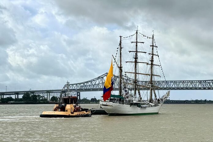 Fotografía cedida por la Embajada de Colombia en Estados Unidos que muestra el buque escuela Gloria de la Armada de Colombia a su llegada este jueves en Nueva Orleans (EE.UU.). EFE/ Embajada de Colombia en EEUU /SOLO USO EDITORIAL/ NO VENTAS/ SOLO DISPONIBLE PARA ILUSTRAR LA NOTICIA QUE ACOMPAÑA (CRÉDITO OBLIGATORIO)
