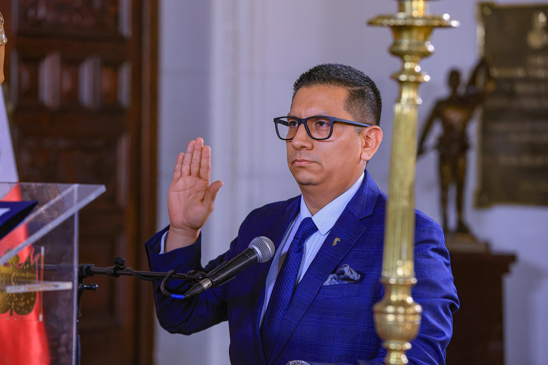 Fotografía cedida por la Presidencia de Perú del nuevo ministro de Trabajo y Promoción del Empleo de Perú, Freddy Solano González. EFE/ Presidencia de Perú
