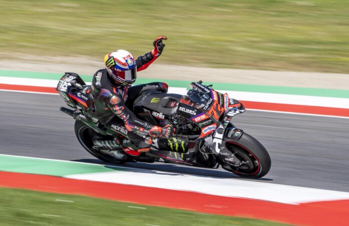 El piloto italiano Marco Bezzecchi, en el circuito de Mugello, en Scarperia, Italia. EFE/EPA/CLAUDIO GIOVANNINI
