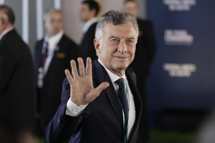 El expresidente de Argentina y dirigente deportivo, Mauricio Macri, asiste al 75° Congreso Ordinario de la Federación Internacional de Fútbol Asociación (FIFA) en Luque (Paraguay). EFE/ Juan Pablo Pino
