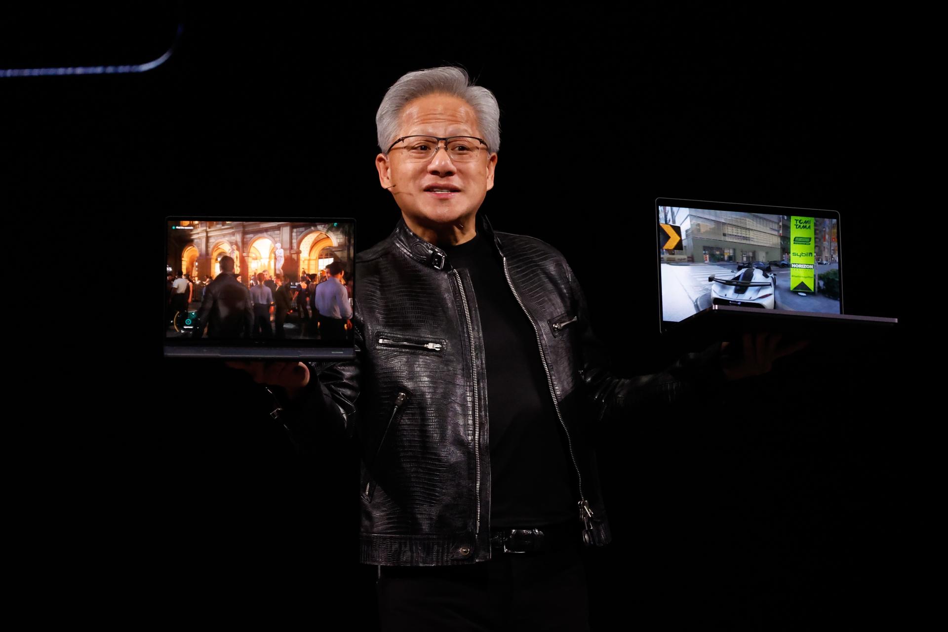 El director ejecutivo del gigante estadounidense de chips Nvidia, Jensen Huang, durante un acto en Taiwán.
EFE/EPA/RITCHIE B. TONGO
