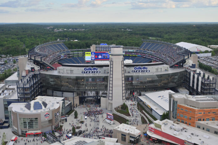 Fotografía cedida por los New England Patriots donde se aprecia una vista general del Estadio Gillette en Foxborough a unos 46 kilómetros al sur de Boston, Massachusetts (EE.UU.). EFE/Keith Nordstrom/New England Patriots /SOLO USO EDITORIAL
