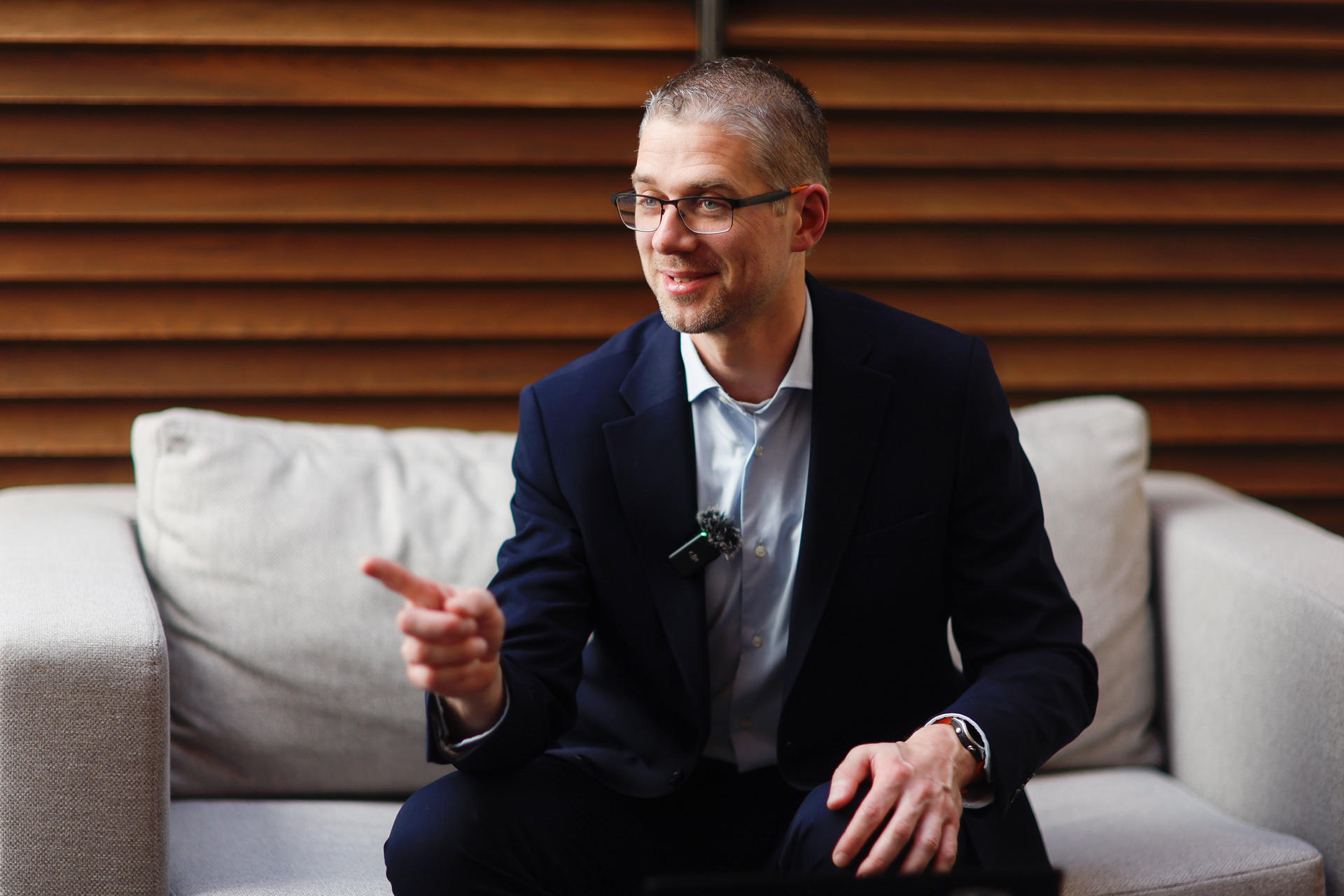 Fotografía del 27 de abril de 2026 que muestra al director general de Asociación Internacional de Edulcorantes (ISA por sus siglas en inglés), Laurent Oger, hablando en una entrevista con EFE en Ciudad de México (México). EFE/ Sashenka Gutiérrez