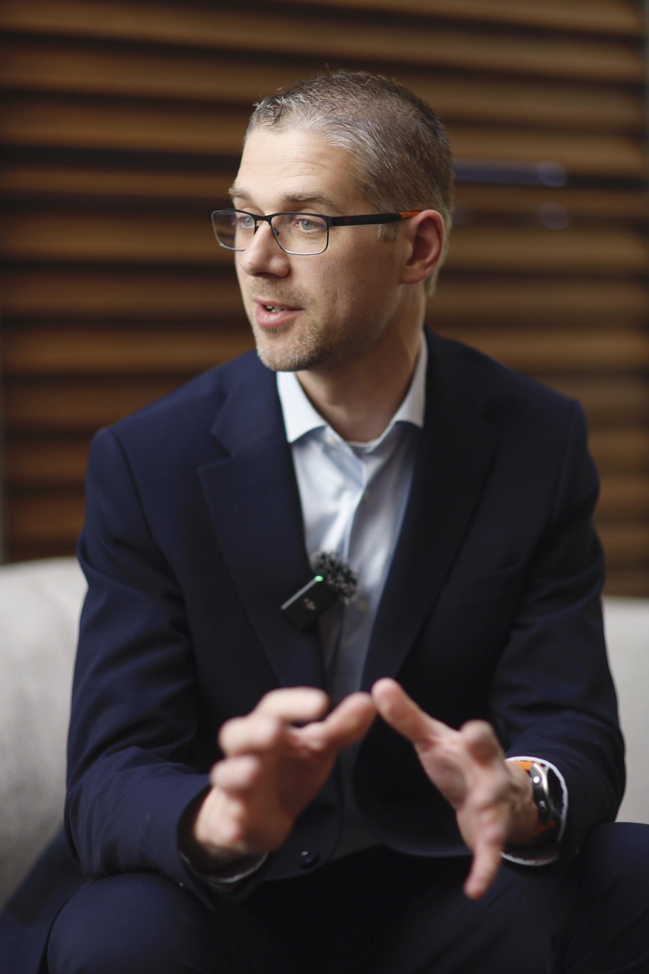 Fotografía del 27 de abril de 2026 que muestra al director general de Asociación Internacional de Edulcorantes (ISA por sus siglas en inglés), Laurent Oger, hablando en una entrevista con EFE en Ciudad de México (México). EFE/ Sashenka Gutiérrez