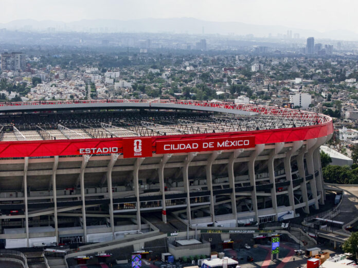 Fotografía de dron del estadio Ciudad de México, ayer miércoles en Ciudad de México (México). EFE/Tomas Pérez
