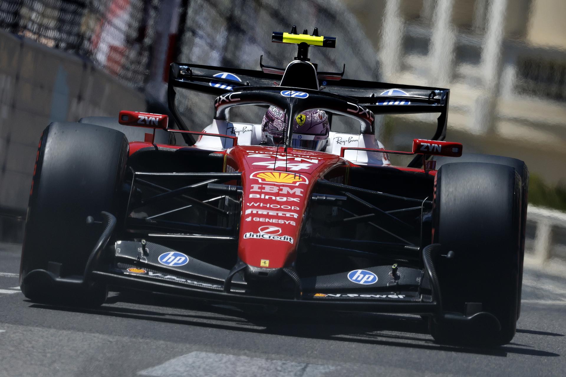 Lewis Hamilton durante los terceros libres del Gran Premio de Mónaco de F1. EFE/EPA/SEBASTIEN NOGIER