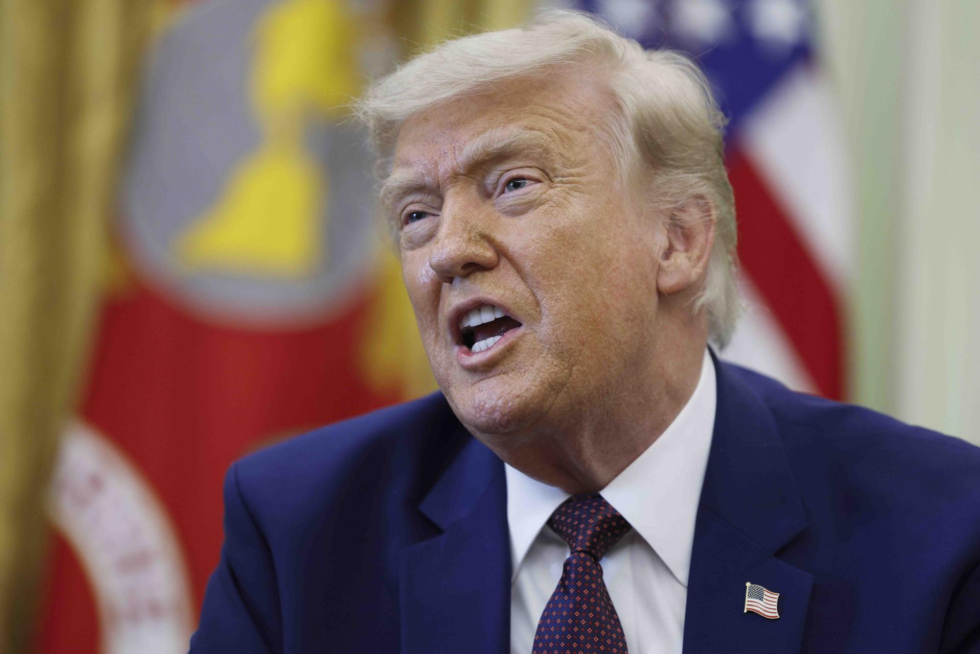 El presidente estadounidense, Donald J. Trump, el pasado 3 de junio en el Despacho Oval de la Casa Blanca. EFE/EPA/SHAWN THEW / POOL
