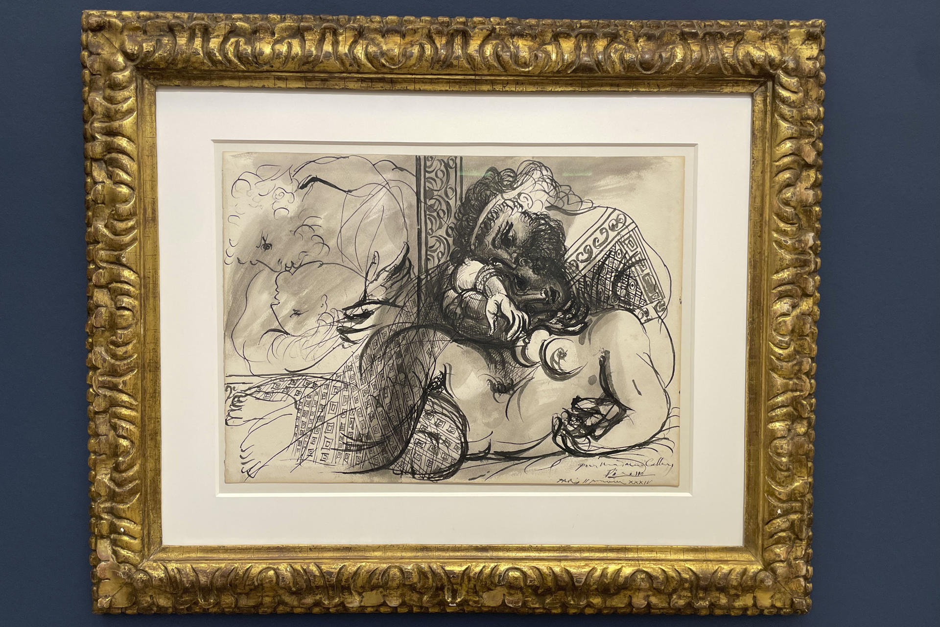 La casa de subastas Sotheby’s expone siete obras del malagueño Pablo Picasso antes de su puja a finales del mes de junio entre las que destacan ‘Buste de femme’ y un retrato de Dora Maar, valorado entre 12 y 18 millones de libras (14 y 20 millones de euros).- EFE/ Luis Campello
