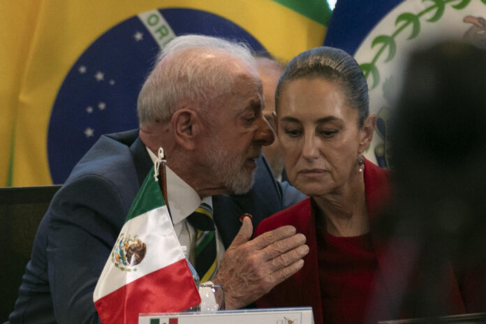 Fotografía de archivo del presidente de Brasil, Luiz Inácio Lula da Silva, y la presidenta de México, Claudia Sheinbaum. EFE/ Str
