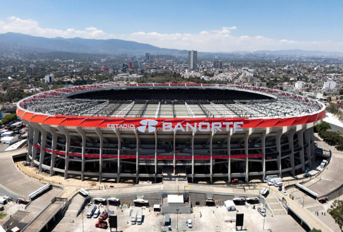 fotografía aérea del Estadio Azteca (Banorte), en Ciudad de México (México). EFE/ Tomas Pérez
