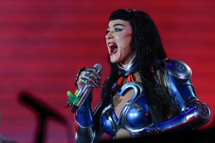 La cantante estadounidense Katy Perry durante su presentación en el festival de música 'The Town' en Sao Paulo (Brasil). Fotografía de archivo. EFE/ Sebastião Moreira
