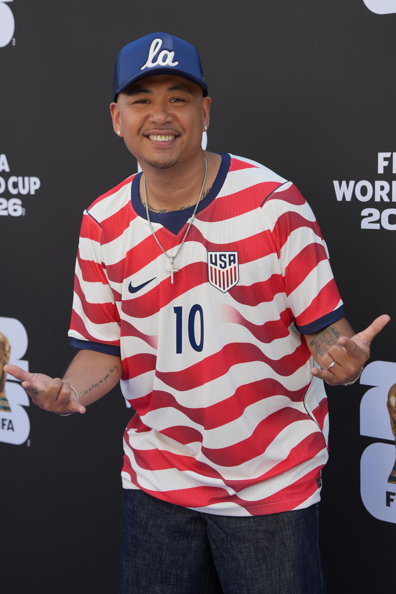 El Dj Flict asiste a la inauguración del Mundial 2026 en Estados Unidos este viernes en el estadio SoFi, en Los Ángeles. EFE/ Omar Alonso