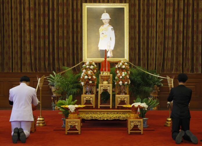 Ceremonia de homenaje a la princesa Bajrakitiyabha en Bangkok. EFE/EPA/RUNGROJ YONGRIT
