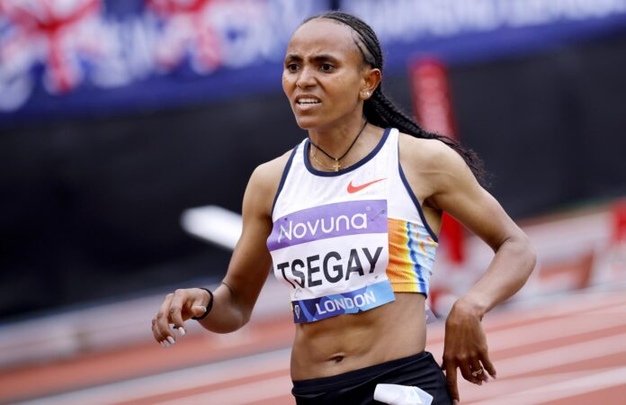 La fondista etíope Gudaf Tsegay, doble campeona del mundo, medallista olímpica y plusmarquista mundial, EFE/EPA/TOLGA AKMEN/Archivo
