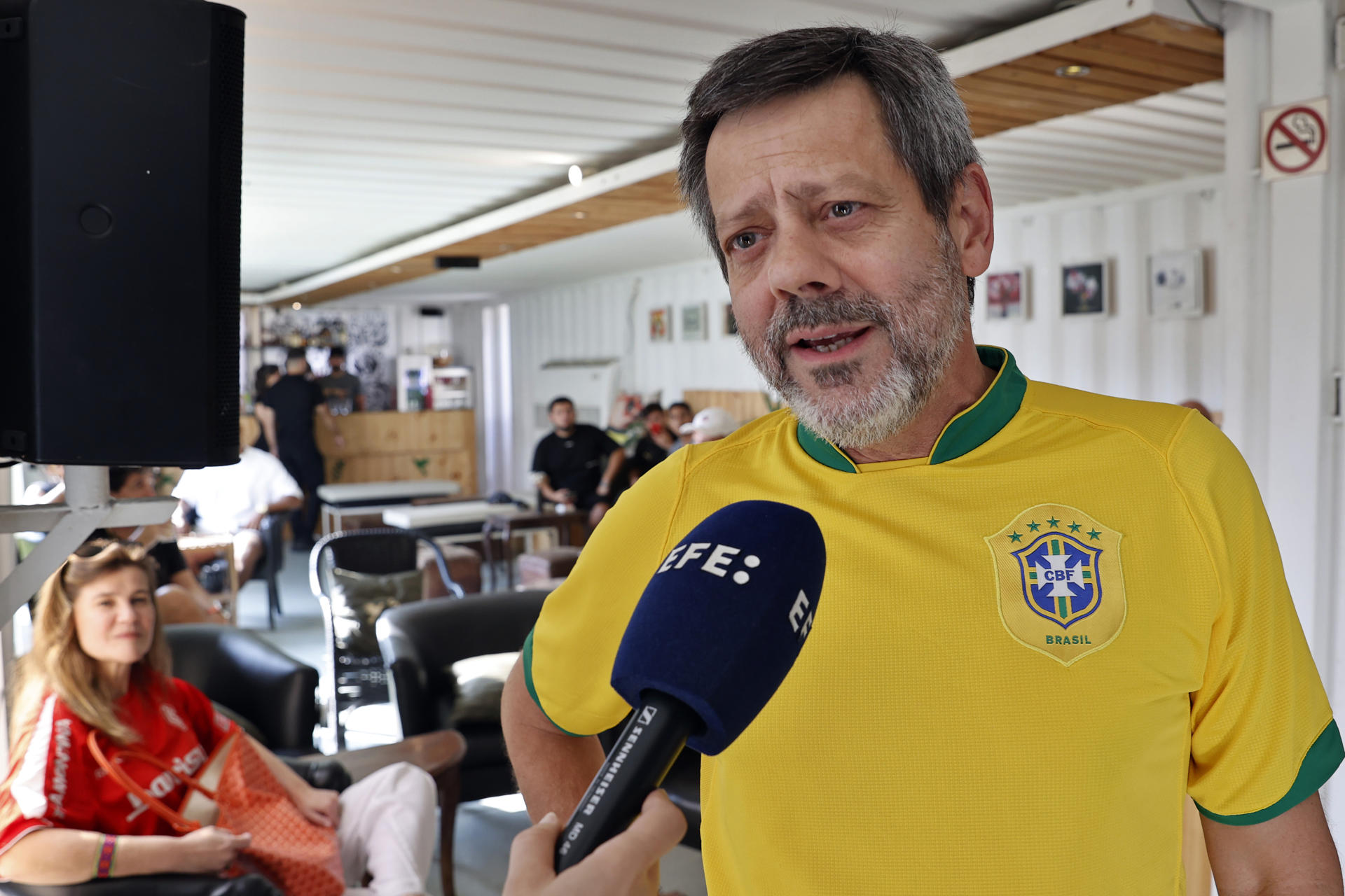 El embajador de Brasil en Cuba, Christian Vargas, fue captado este 13 de junio, durante una entrevista con EFE, en La Habana (Cuba). EFE/Ernesto Mastrascusa