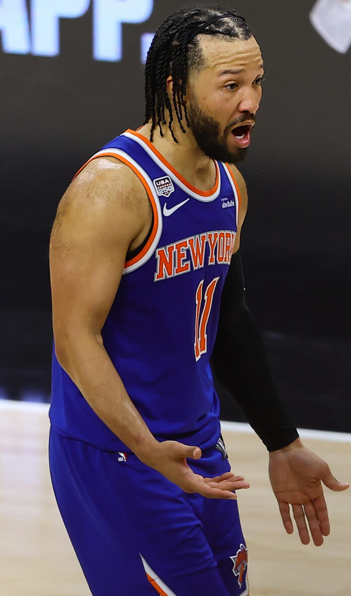 Jalen Brunson fue elegido este sábado como MVP de las Finales de la NBA después de liderar a los New York Knicks a su primer campeonato en más de medio siglo. EFE/ Carlos Ramírez
