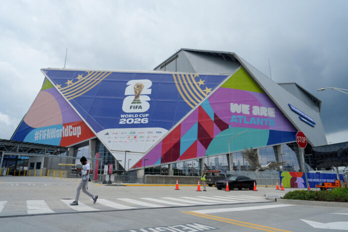 Fotografía que muestra las instalaciones del estadio de Atlanta, previo al debut de España ante Cabo Verde el 15 de junio, en Atlanta (Estados Unidos). EFE/ Alberto Boal
