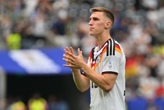Nico Schlotterbeck de Alemania reacciona tras el partido de la fase de grupos de la Copa Mundial de la FIFA 2026. EFE/EPA/SAM WASSON
