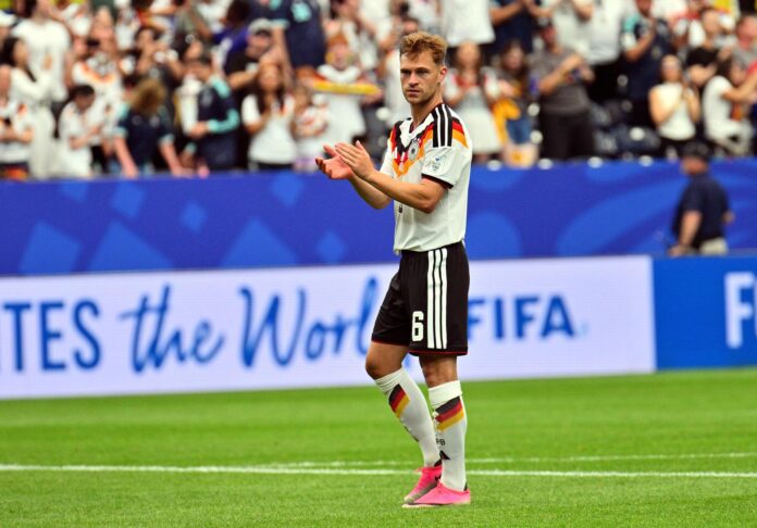 Joshua Kimmich de Alemania reacciona tras el partido de la fase de grupos de la Copa Mundial de la FIFA 2026. EFE/EPA/SAM WASSON
