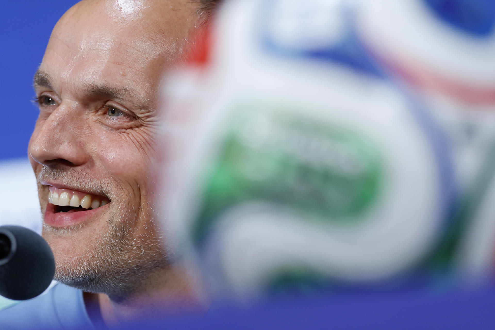 El seleccionador de Inglaterra Thomas Tuchel, en rueda de prensa en Dallas. EFE/Mariscal