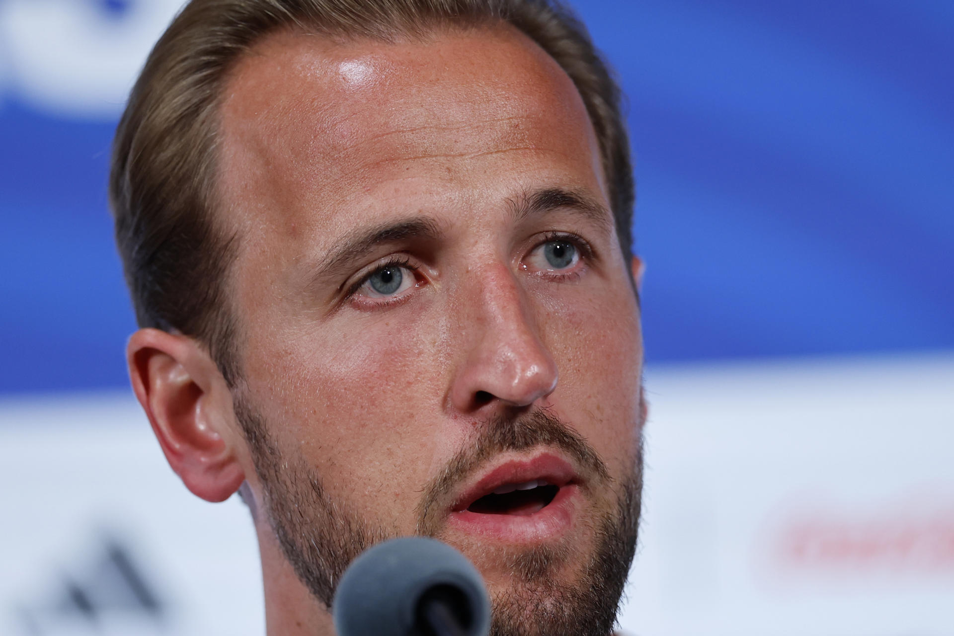Harry Kane, capitán de Inglaterra, en rueda de prensa en Dallas (EE.UU.). EFE/Mariscal
