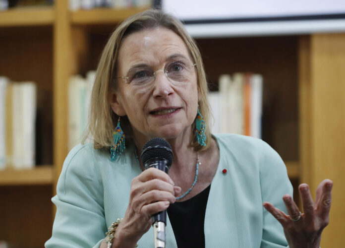 Fotografía de archivo de la embajadora de Francia en México, Delphine Borione. EFE/ Mario Guzmán
