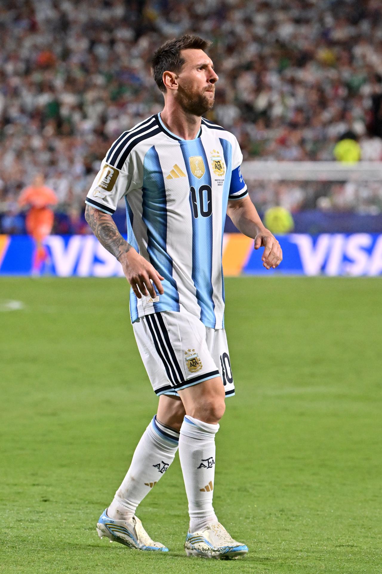 Fotografía del 16 de junio de 2026 en la que se observa a Lionel Messi, de Argentina, durante el partido de la fase de grupos de la Copa Mundial de la FIFA 2026 entre Argelia y Argentina, en Kansas City, Missouri (EE.UU.). EFE/AMY KONTRAS